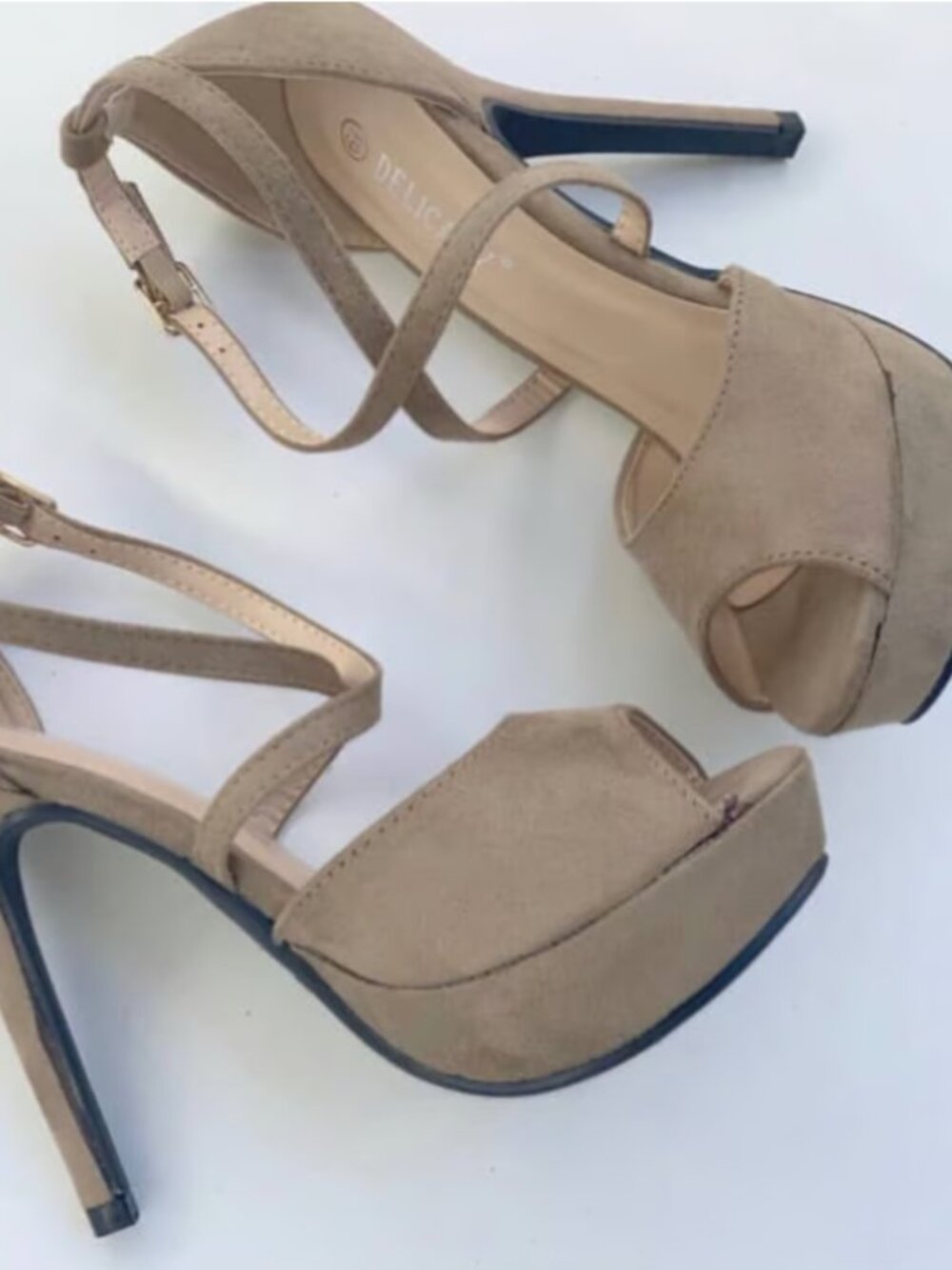 Delicacy Brand Womans Open Toed Platform Stilettos